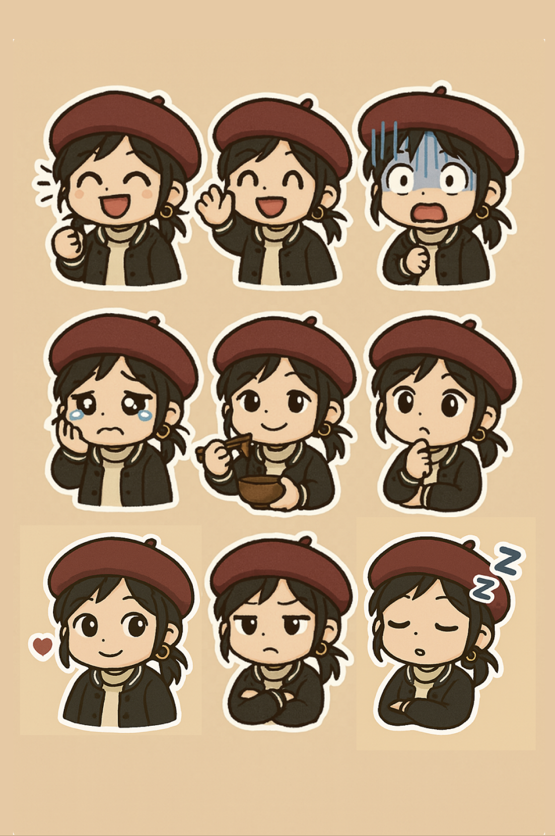 ステッカー風の自分