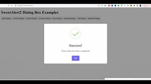 Javascript SweetAlert2 Example to Show Popup Alert Messages in Browser Full Example For Beginners