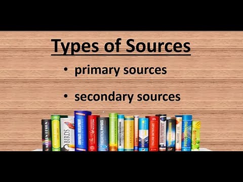 Primary and Secondary Sources