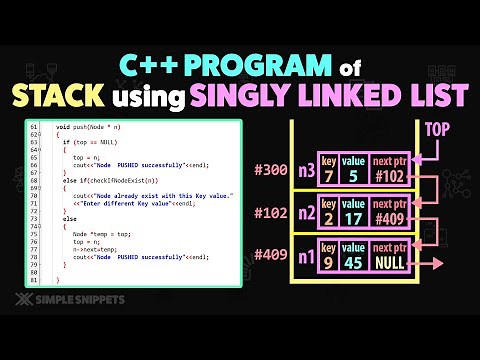 C++ PROGRAM to Implement STACK using SINGLY LINKED LIST | (FULL CODE) | Data structures & Algorithms