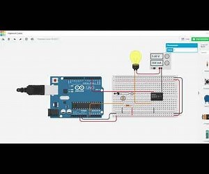 Arduino Light Intensity Lamp on TINKERCAD