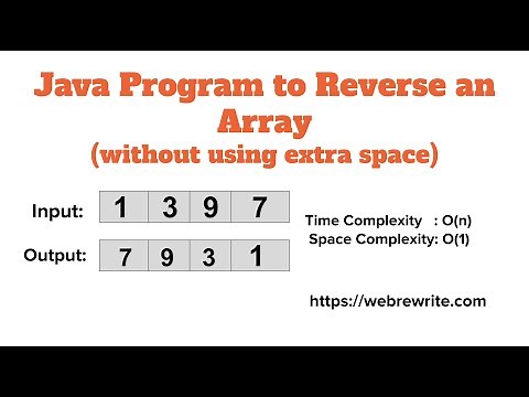 Java Program to Reverse an Array