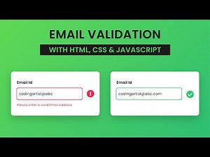 Email validation Using Javascript | With Source Code