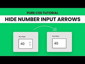 Hide Arrows From Input Number | CSS Tutorial