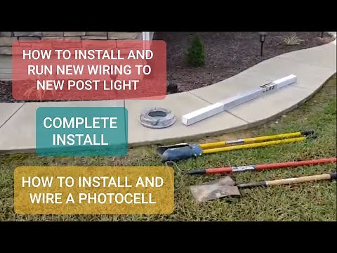 How to install post light underground wiring photocell lamp electric diy new post installation easy