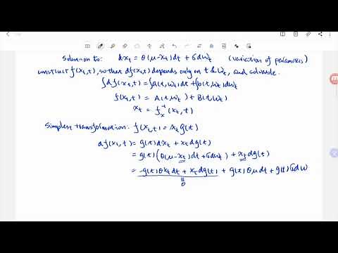 Ornstein Uhlenbeck Process -- Ito Isometry -- Ito Integral -- Stochastic Process