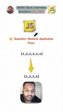 Remove Duplicates from Array in JavaScript 🔥 | JS Interview Trick #shorts #jsinterview