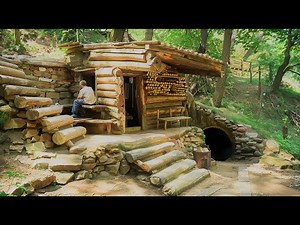 Building a Modern Wooden House in the Forest with Garden | Primitive Technology Survival