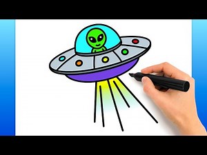 How To Draw An Alien UFO (Easy Drawing Tutorial)