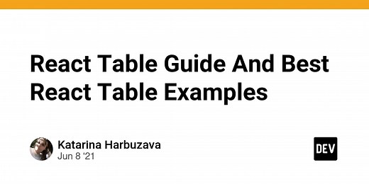 React Table Guide And Best React Table Examples