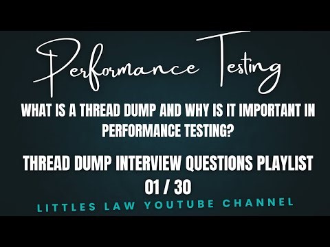 01/30 : What is a thread dump and why is it important in performance testing? #interviewquestions