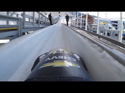 Wild 55mph ride down the Olympic bobsled track in Lake Placid