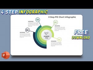 89.PowerPoint Tutorial 4 Step Pie Chart infographic Presentation | Free download