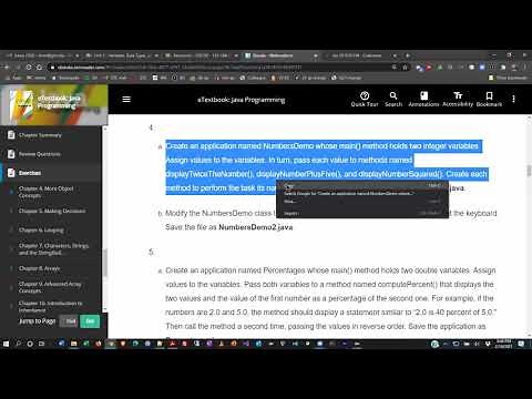 Java Programming 1 - Chapter 3 Exercises Part 1 - Spring 2021