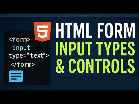 HTML Form Input Types & Controls Tutorial — Live Coding Demo (for Beginners)