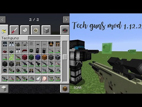 Tech guns mod(1.12.2) Minecraft Review ,Techguns Tutorial