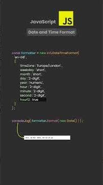 JavaScript Date and Time Format