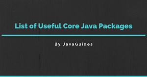List of Useful Core Java Packages