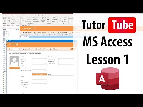 MS Access Tutorial - Lesson 1 - Creating New Database and Interface
