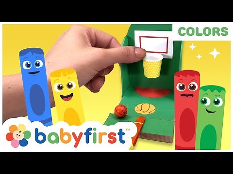 Toddler Learning Game | COLOR CREW MAGIC Basketball | Colors & First Words | BabyFirstTV