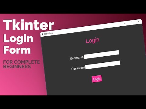 Tkinter Login Form tutorial for COMPLETE beginners [responsive layout]