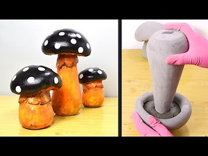 DIY Cement Mushrooms for Your Garden 🍄 Concrete Craft Ideas