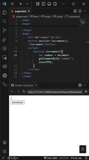 Your first real button (do this now) #coding #shorts