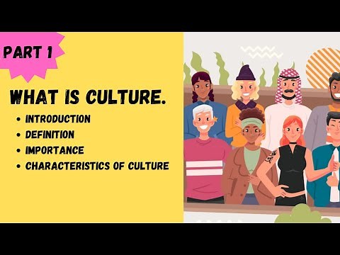 Culture | Definitions | Importance | Characteristics of Culture.(Part 1).