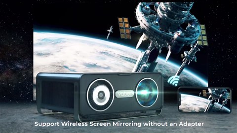 YABER V10 5G WiFi Bluetooth Projector, 220 ISO Lumens Full HD Native 1080P Projector 4K Support, 2023 Upgraded 4D/4P Keystone&Zoom, Home Theater&Outdoor Video Projector for Smartphone/TV Stick