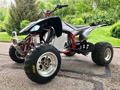 Tesla Electric Quad on Steroids - Custom Electric YFZ 450 Racing Quad Demo Video