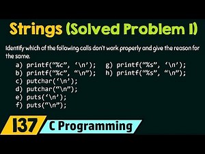 Strings (Solved Problem 1)
