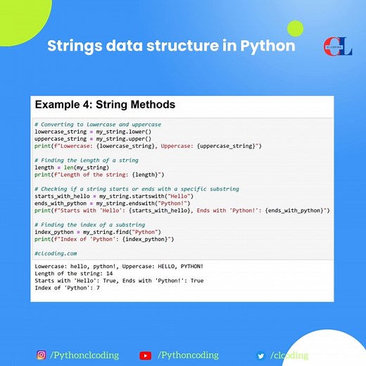 Strings data structure in Python | Python Coding