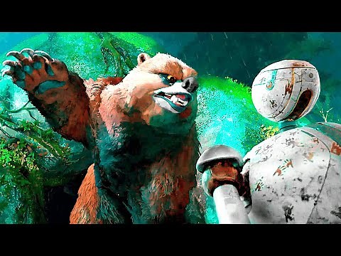 THE WILD ROBOT "Roz Vs Bear Fight Scene" Trailer (NEW 2024)