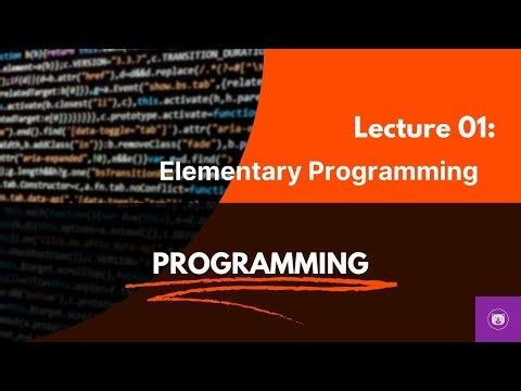 Lecture 01: Elementary Programming in Java