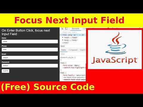 Ep65 - On Clicking Enter Button Focus Next Input Field - JavaScript Source Code