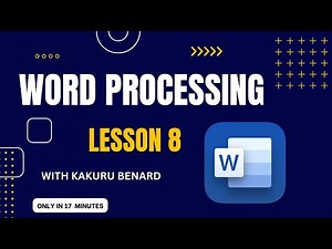 Word Processing Lesson 8