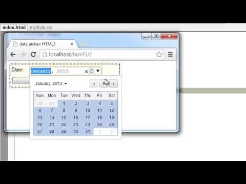 Form Input Type - date time: HTML5