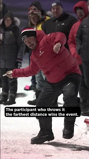 This is how you play the SNOWSNAKE game at the 2023 Arctic Winter Games | CBC Sports