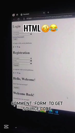 Download 🔐 Building a Secure & Stylish Login Form! 🚀 Learn how to create a responsive and user-friendly login UI with HTML, CSS, and JavaScript. Ready to level up your web dev skills? 🔥 Follow and comment word “form” to get source code 🧑‍💻 [ login form , form , html , css , javascript , frontend , web development , project ] Follow us for next video of this series #html #html5 #htmlcss #htmlcoding #htmlcode #htmltemplate #htmltags #htmldeveloper #htmltutorial #webdevelopment #webdeveloper #