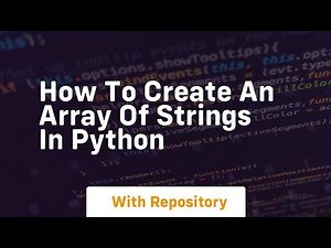 how to create an array of strings in python