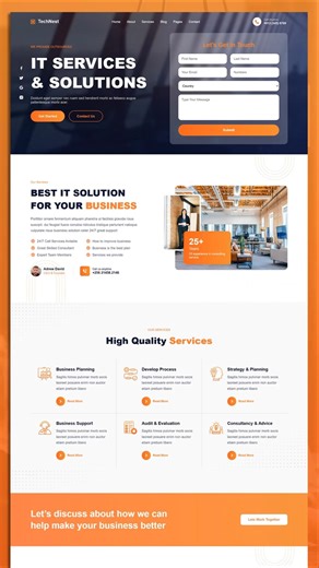 how to make complete responsive IT Solution & Business website design using html CSS and JavaScript.