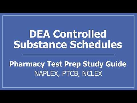 DEA Controlled Substance Drug Schedules - Pharmacy Law Test Prep Study Guide NAPLEX, PTCB PTCE