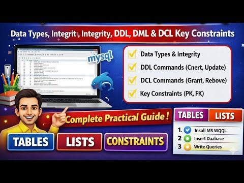 Comprehensive Study of MySQL – Data Types, Integrity, DDL, DML, DCL & Key Constraints