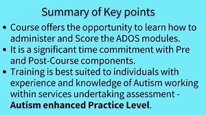 What ADOS training involves