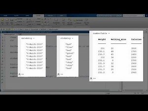 Matlab Basics: Converting Tables To Arrays Or Matrices