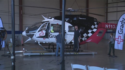 Grady Health debuts new medical helicopter