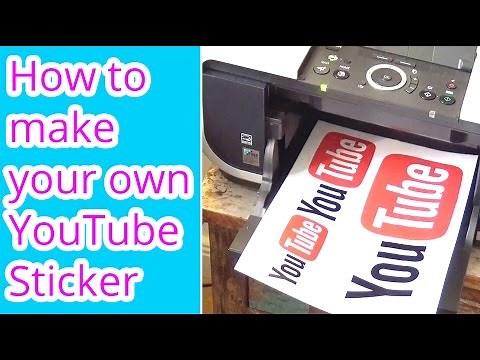 How to make your own YouTube Sticker or any other sticker for your Laptop