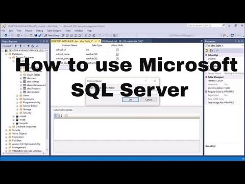 Microsoft SQL Server 2016 - Beginners tutorial