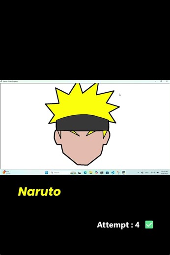 Naruto | Python project | #shorts, #coding, #tech, #python