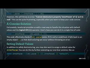 How to Destructure an Object with Default Values in JavaScript